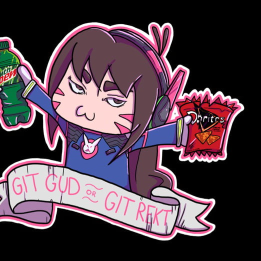 Git gud or get rekt Sticker